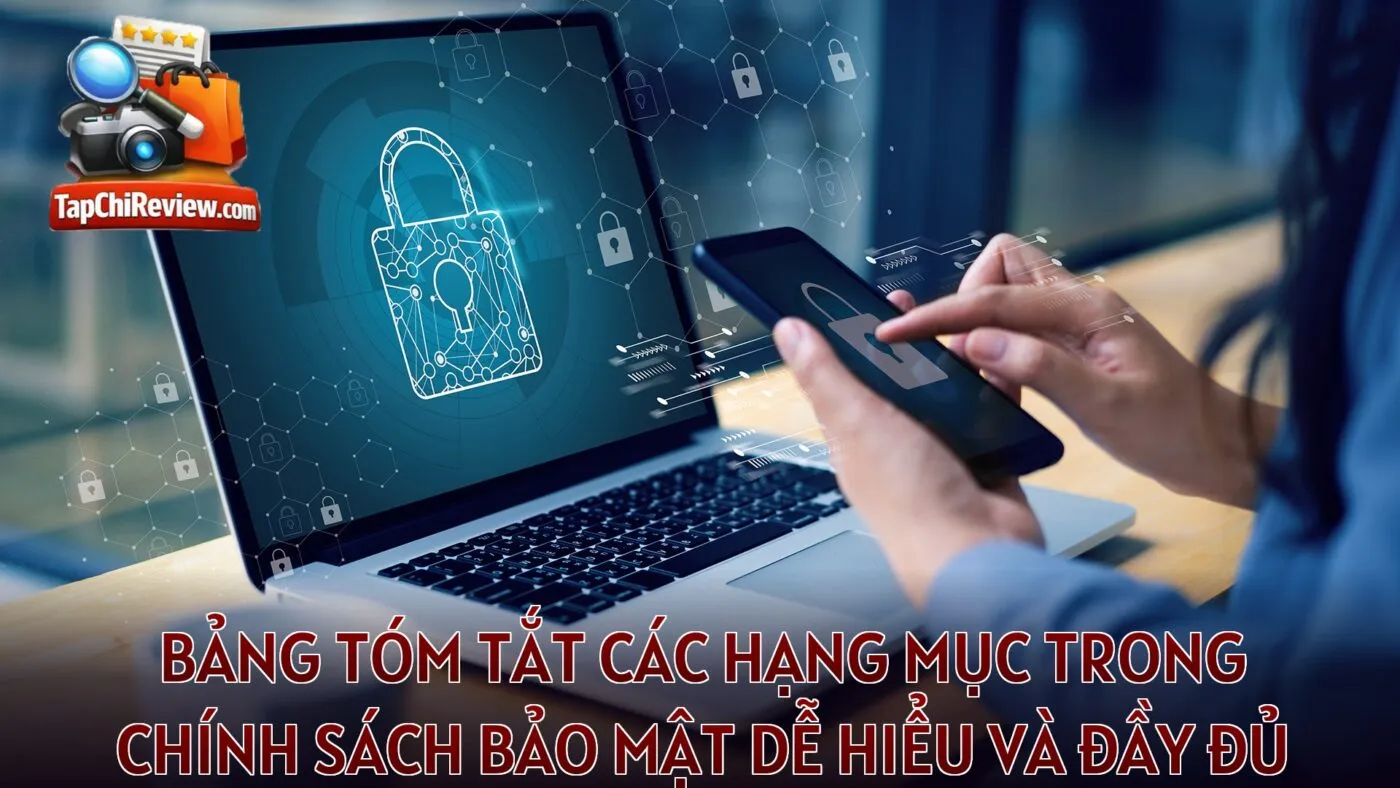 Bảng tóm tắt các hạng mục trong chính sách bảo mật dễ hiểu và đầy đủ