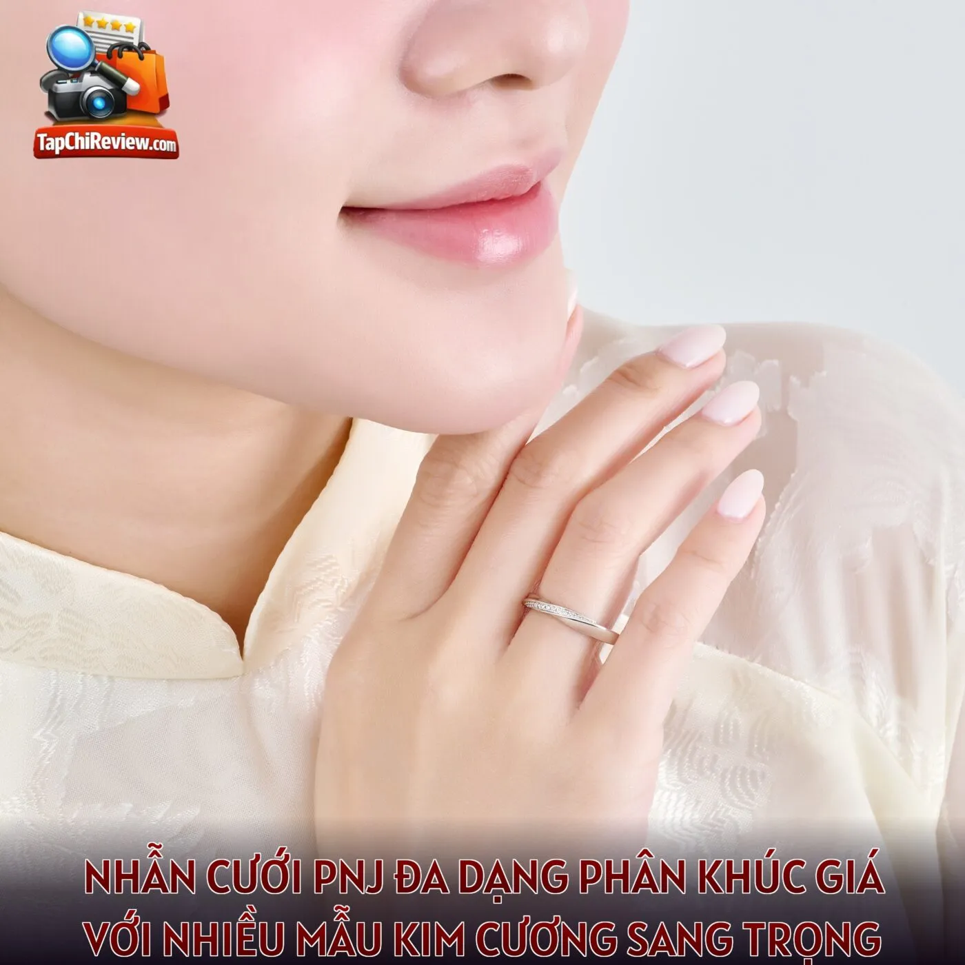Nhẫn cưới PNJ đa dạng phân khúc giá với nhiều mẫu kim cương sang trọng