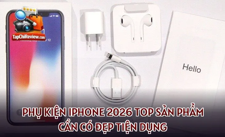 Phụ kiện iPhone 2026 top sản phẩm cần có đẹp tiện dụng